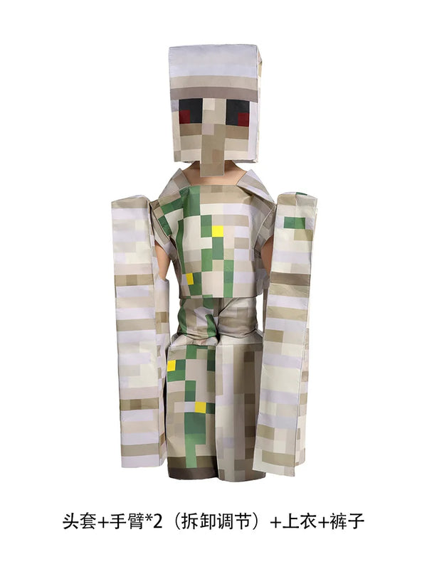 TV & Movie Kids Superhero Costume Classic Game Jumpsuit for Halloween MC Costume Iron - Silver / XL