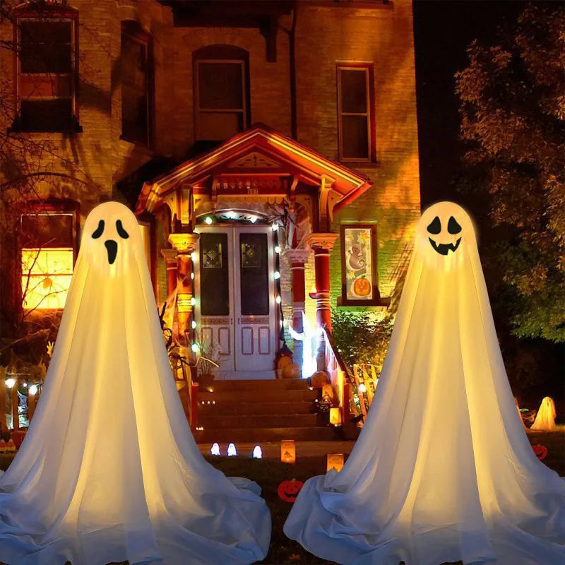 85/65-Inch Life-Size Scary Standing Ghost Glow-in-the-Dark OutdoorHalloween