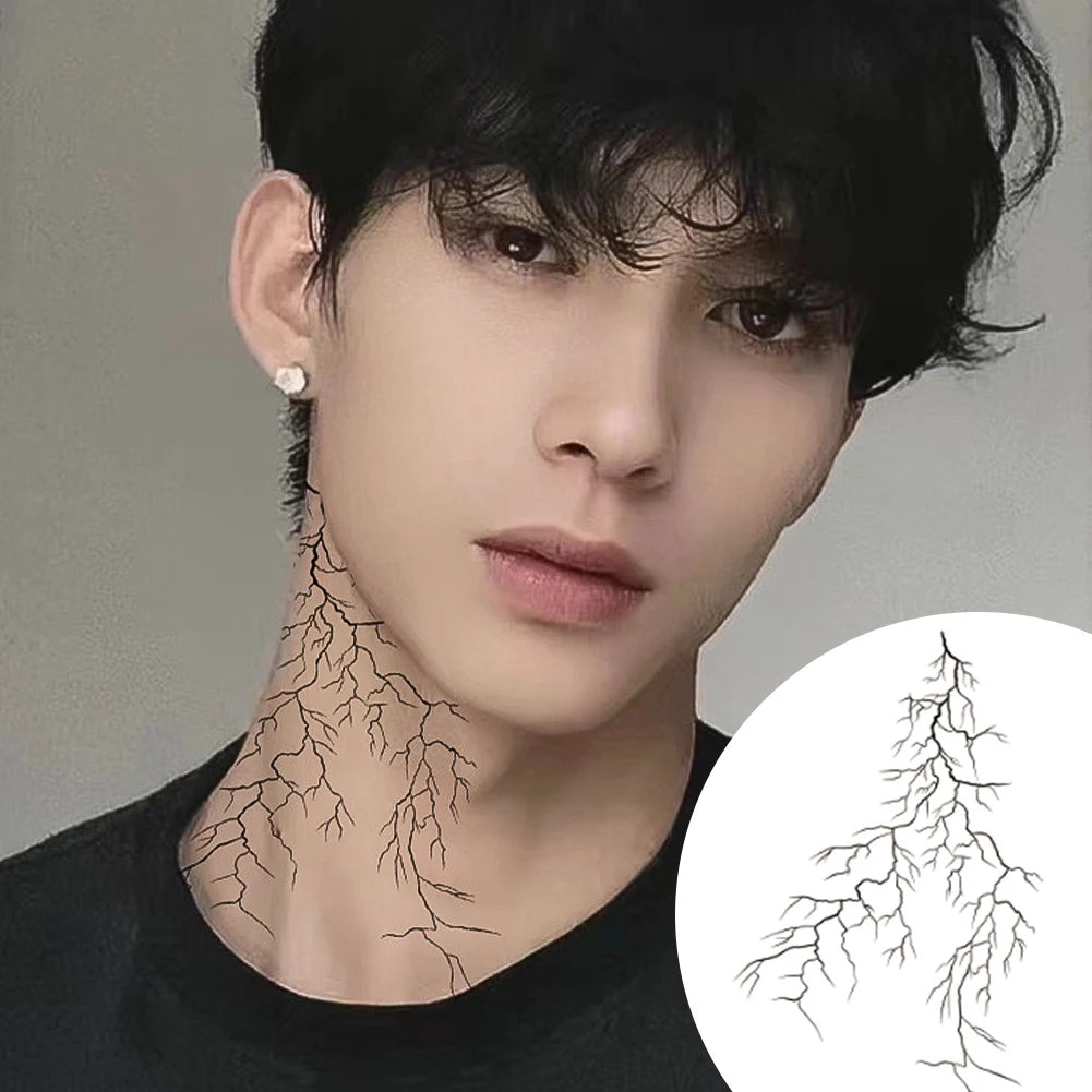 Halloween Face Tattoos Red Blood Vessels Scary Facial Design Eye Makeup Tattoos Decoration Temporary Fake - product image 2