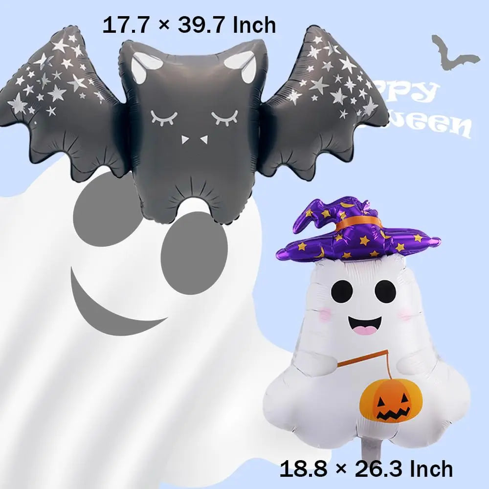 9PCS BOO Halloween Aluminum Foil Balloon Set Halloween Ghost Haunted House Birthday Party Decoration - product image 3