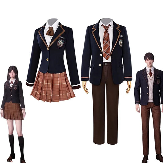 Game Love and Deepspace Costume Man Sylus Costume Women Hunter High School JK Uniform Coat - Male Set / M