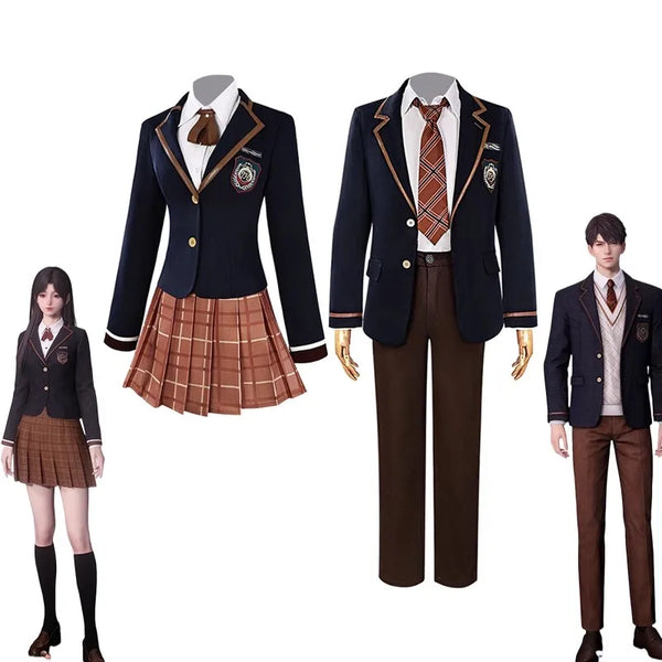 Game Love and Deepspace Costume Man Sylus Costume Women Hunter High School JK Uniform Coat - Male Set / M