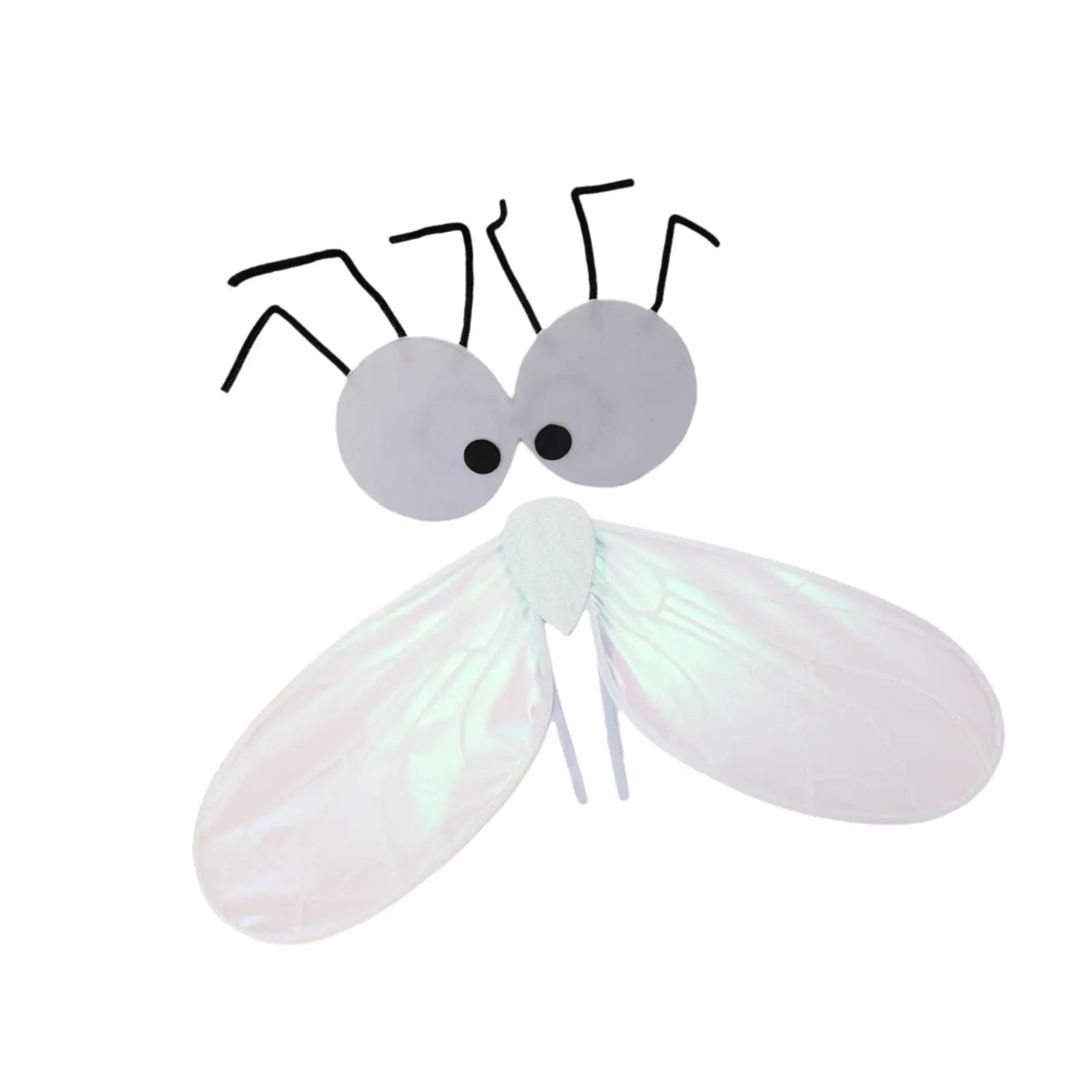 Comfortable Fly Wing and Mask Birthday Stage Pretend Halloween Mask - Black