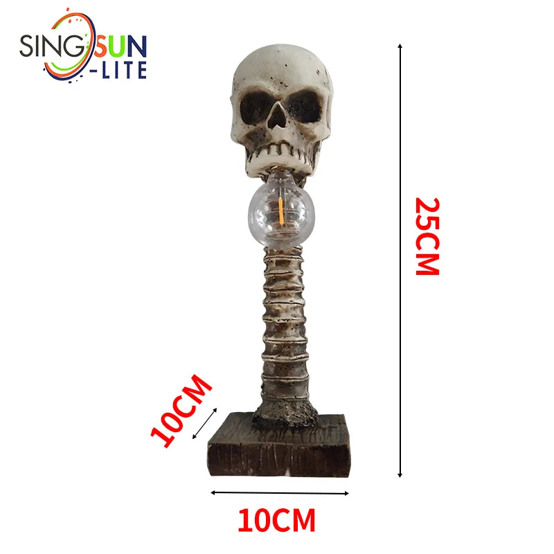 Halloween Skull Skeleton Lamp Horror 3D Statue Table Light Party Ornament - product image 7
