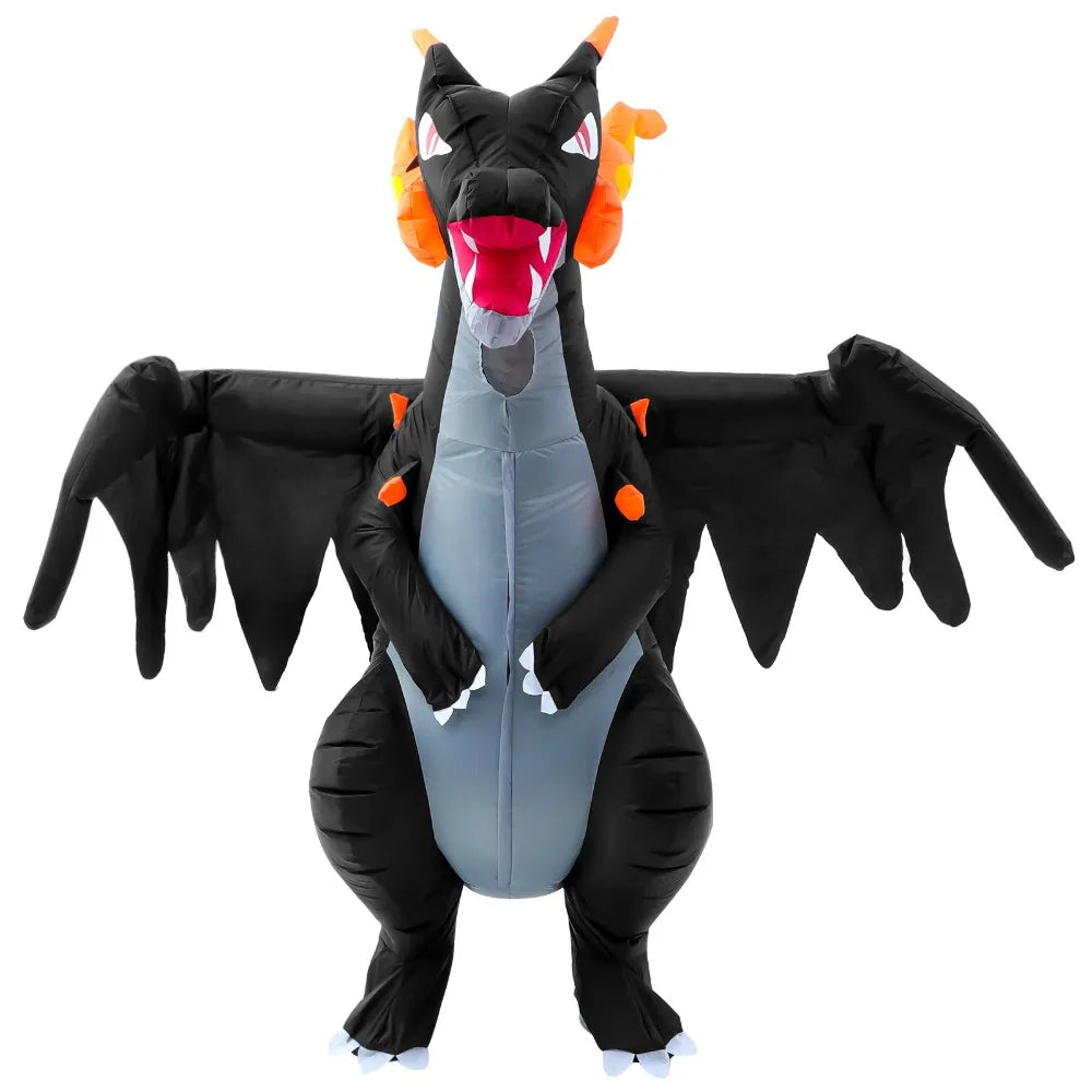 Dinosaur Inflatable Costumes for Adults Halloween Dragon Blow Up Suit Fire Breathing Evil Dragon for Party - product image 6