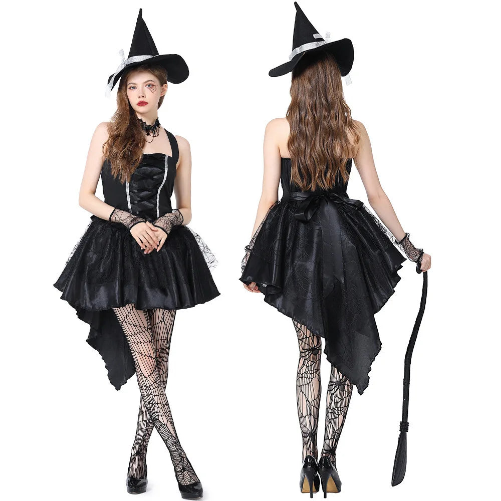 Gothic Witch Costume Dress for Women with Hat - product image 7