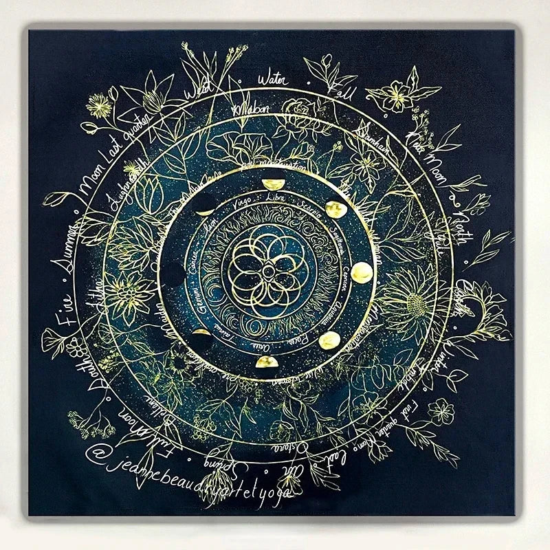 Zodiac Tree of Life Tarot Altar Cloth