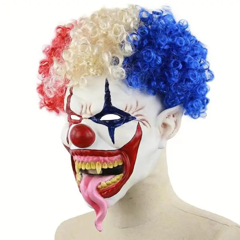 Halloween Various Clown Mask Costume Mask Latex Masks Helmet NPC Prank Scare Headgear Bar - Style12