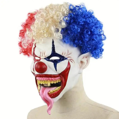 Halloween Various Clown Mask Costume Mask Latex Masks Helmet NPC Prank Scare Headgear Bar - Style12