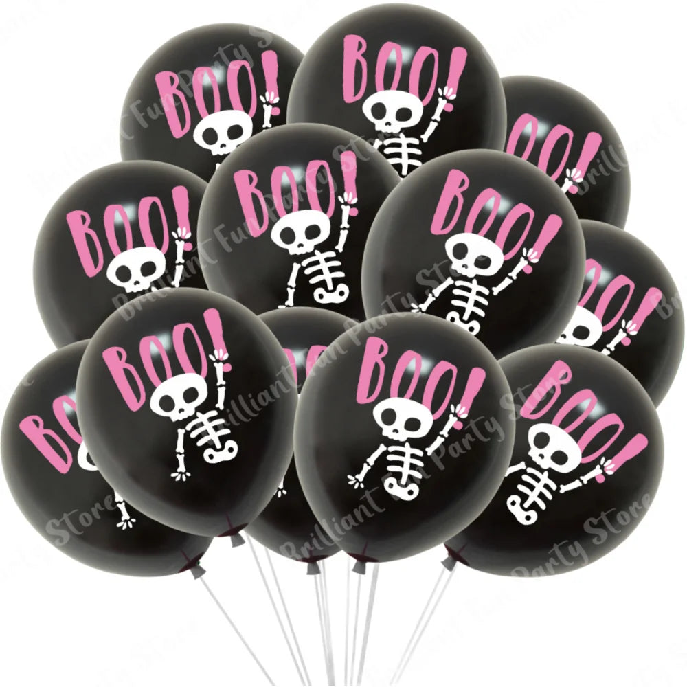 Balloons 12 Inch Black Orange White Halloween Decoration - product image 17