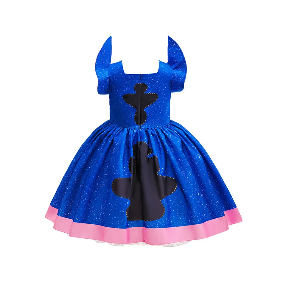Girls Stitch-Themed Halloween Costume Dress