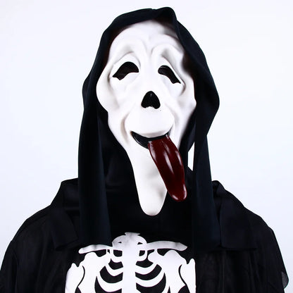 Quality Halloween Movie Scream Horror Face Mask Realistic Creepy Ghost Masks Stick Tongue Out Funny Scary - product image 6
