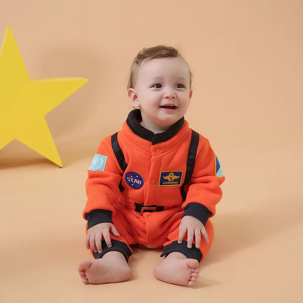 Halloween Costume Cute Astronaut Spacesuit Rompers Toddler Infant Newborn Jumpsuit for - Orange ST Space Suit / 80(6-12 month