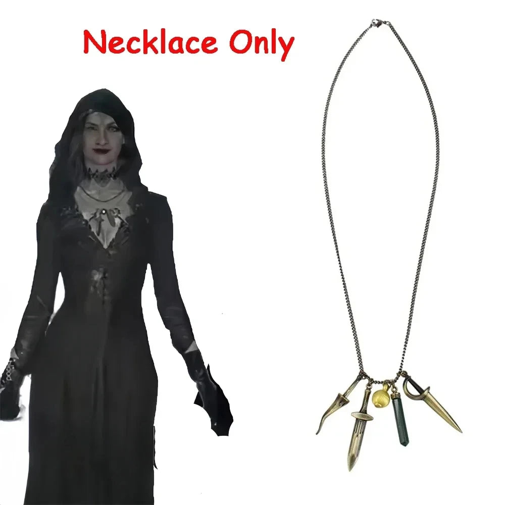 Resident 8 Village Cosplay Evil Bela Moth Lady Dimitrescu Costume Vampire Disguise Women Party DressHalloween