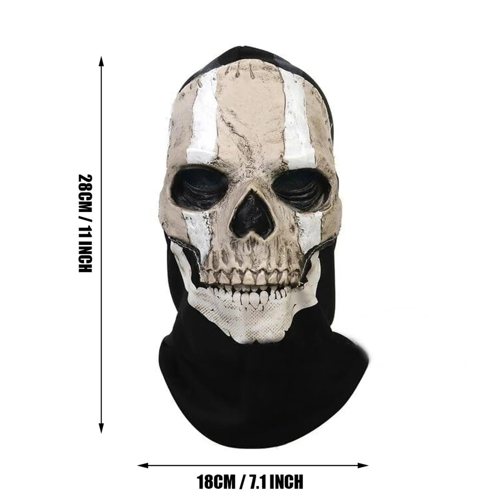 Ghost Balaclava Skeleton Ski Mask Ghost Mask Halloween Cosplay Costume Ghost Balaclava Scream Windproof Face - product image 6