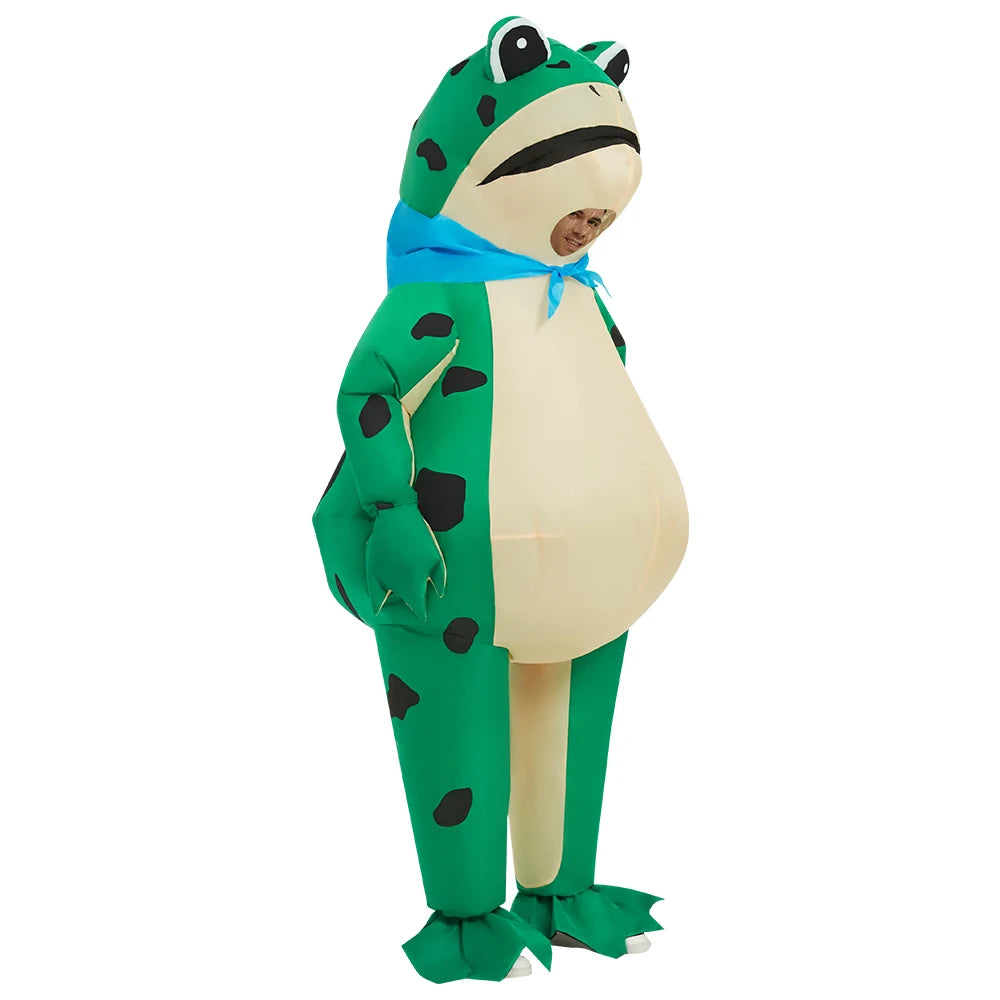 Inflatable Frog Costume for Adults | Funny Halloween Blow-Up Suit