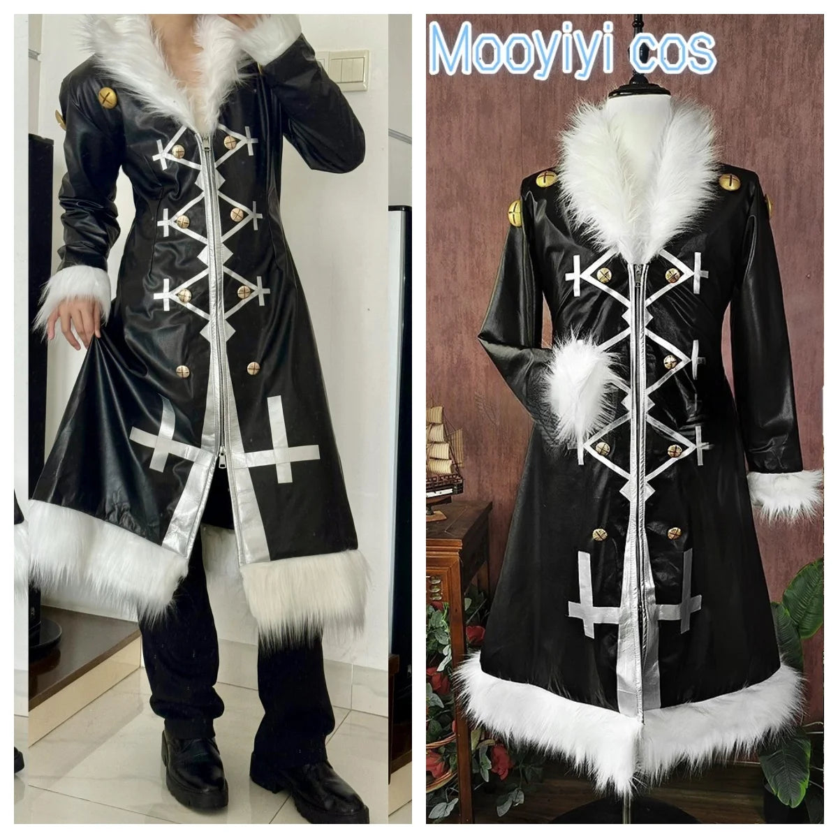 Chrollo Lucilfer Costume Halloween Comic Customized Mooyiyi Costume Hunter - Only Coat / XL