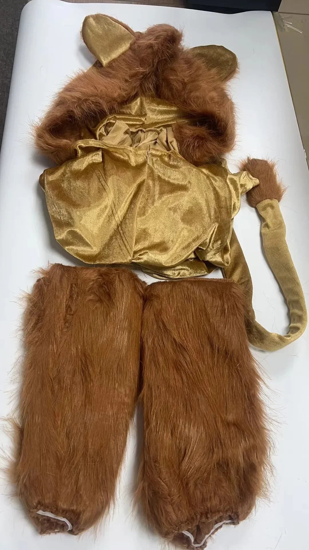 Women's For Lion King Animal Cartoon Lion Plush Hooded Jumpsuit With Costume - alternate view 6