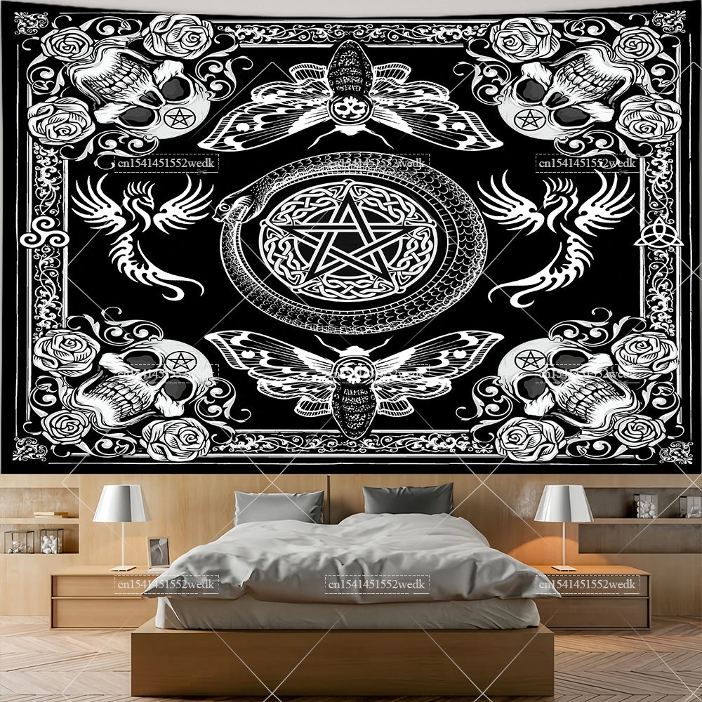 Pentagram Moon & Celtic Witchcraft Tapestry