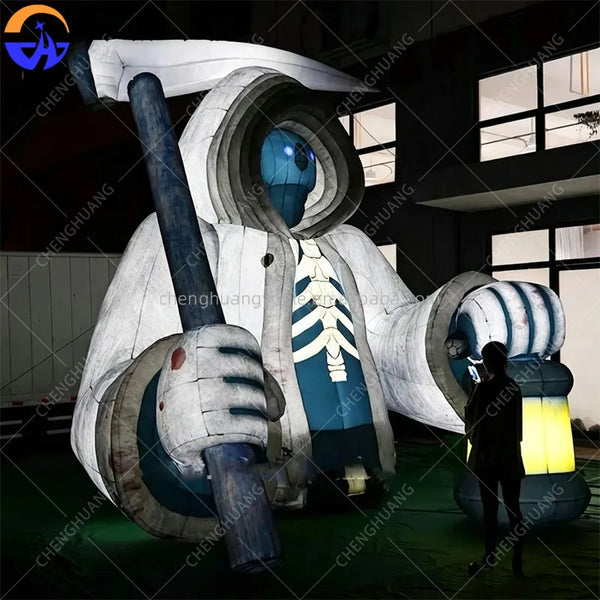 Giant Inflatable LED Death God Model, Halloween Haunted House Nightclub Outdoor CourtyardParty