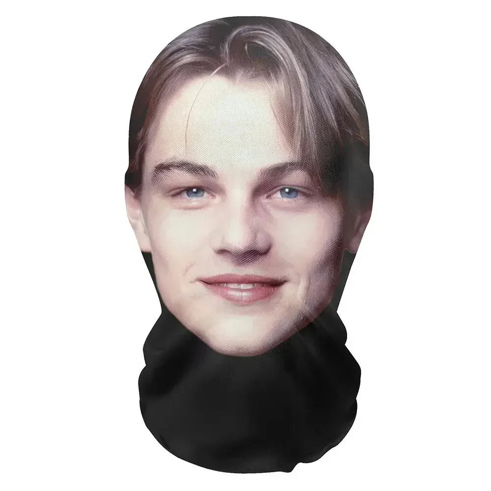 Costume Headwear Hip Hop Hood Hat Headgear 3D Printed Kanye Mask Elastic Mesh Halloween - 14