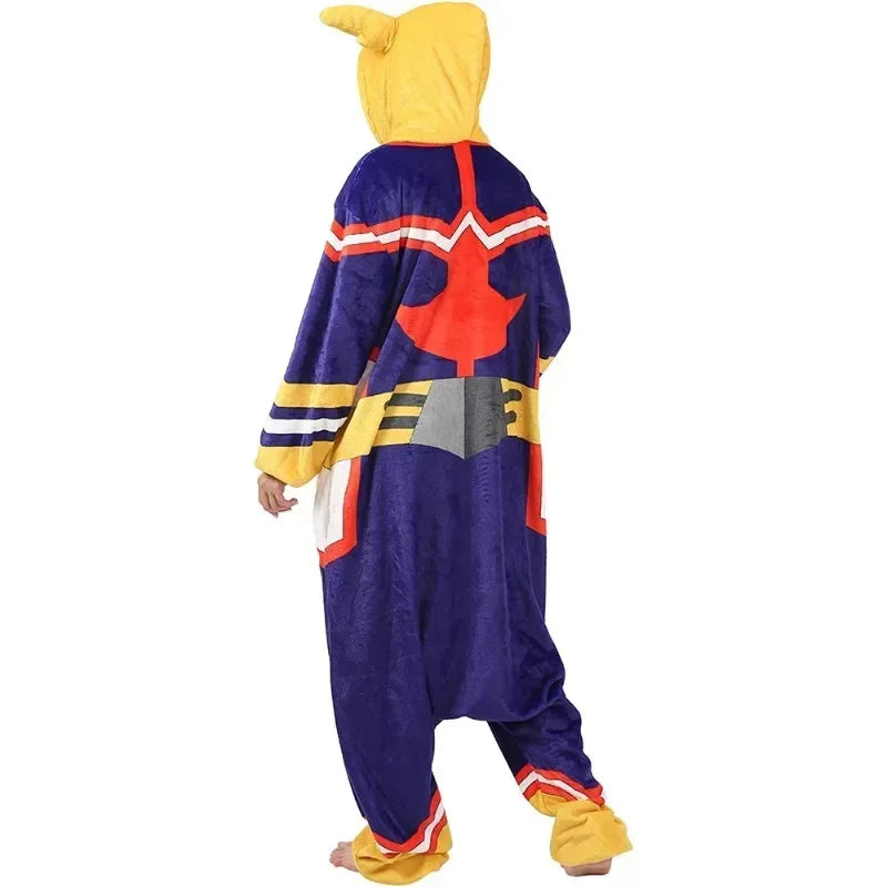 My Hero Academia Cartoon Costume Pajamas Olmet Bathrobe Cos Halloween One-piece Costume - Allsets / S