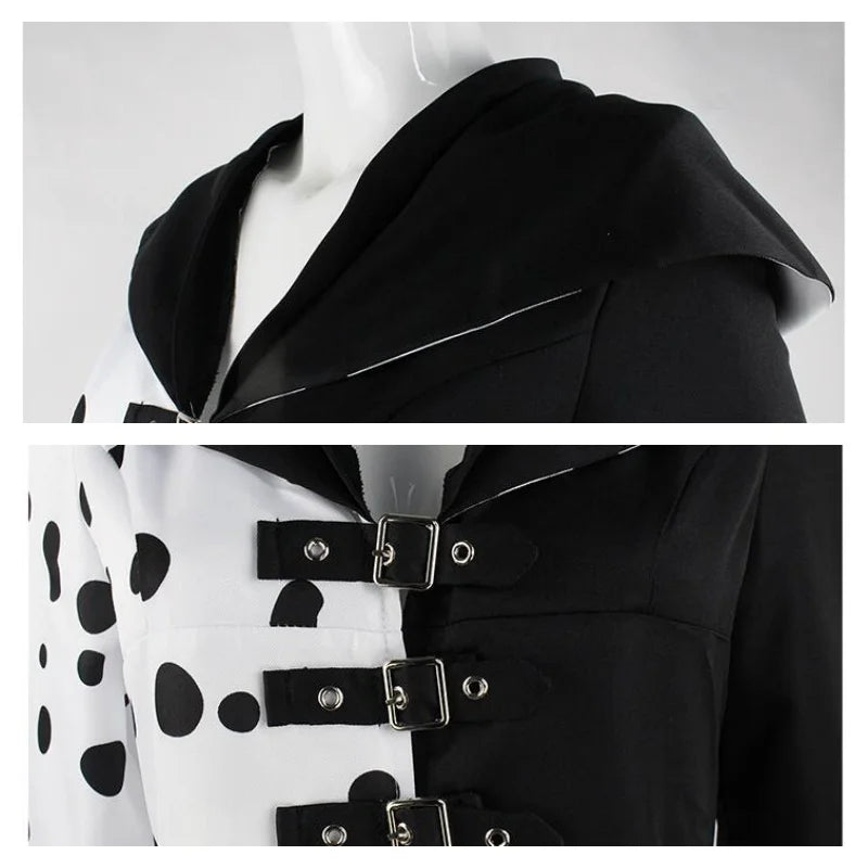 Black White Witch Deville Cos Suits Women's Dress Halloween Costume - product image 3