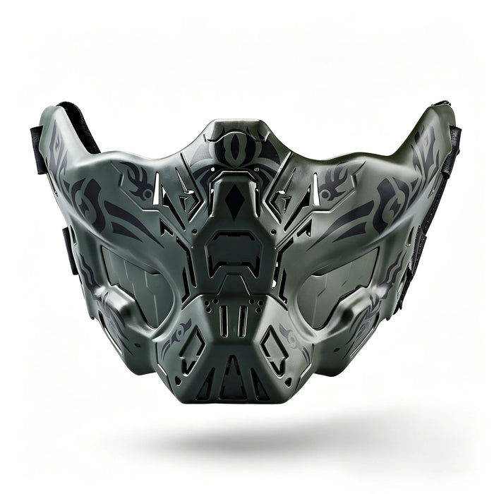 Ghost Mask, TPE Silicone Half Face Mask, for Costume Scary Tactical Mask