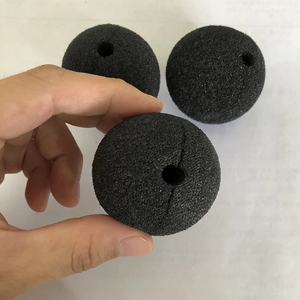 6pcs Black Clown Nose Costume Accessories Soft Sponge Balls for Halloween Circus - View 3
