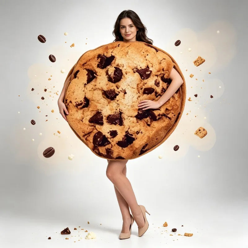 Halloween Cosplay Funny Spoof Cookie Snack Costume Novelty Party Outfit Stage Show Prop Adult Holiday Gathering Casual Wear