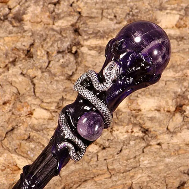 30cm Staff Cosplay Prop Crystal Wand Crystal Cosplay Wizard Wand With Amethyst Crystal Handcrafted Wand For - product image 4
