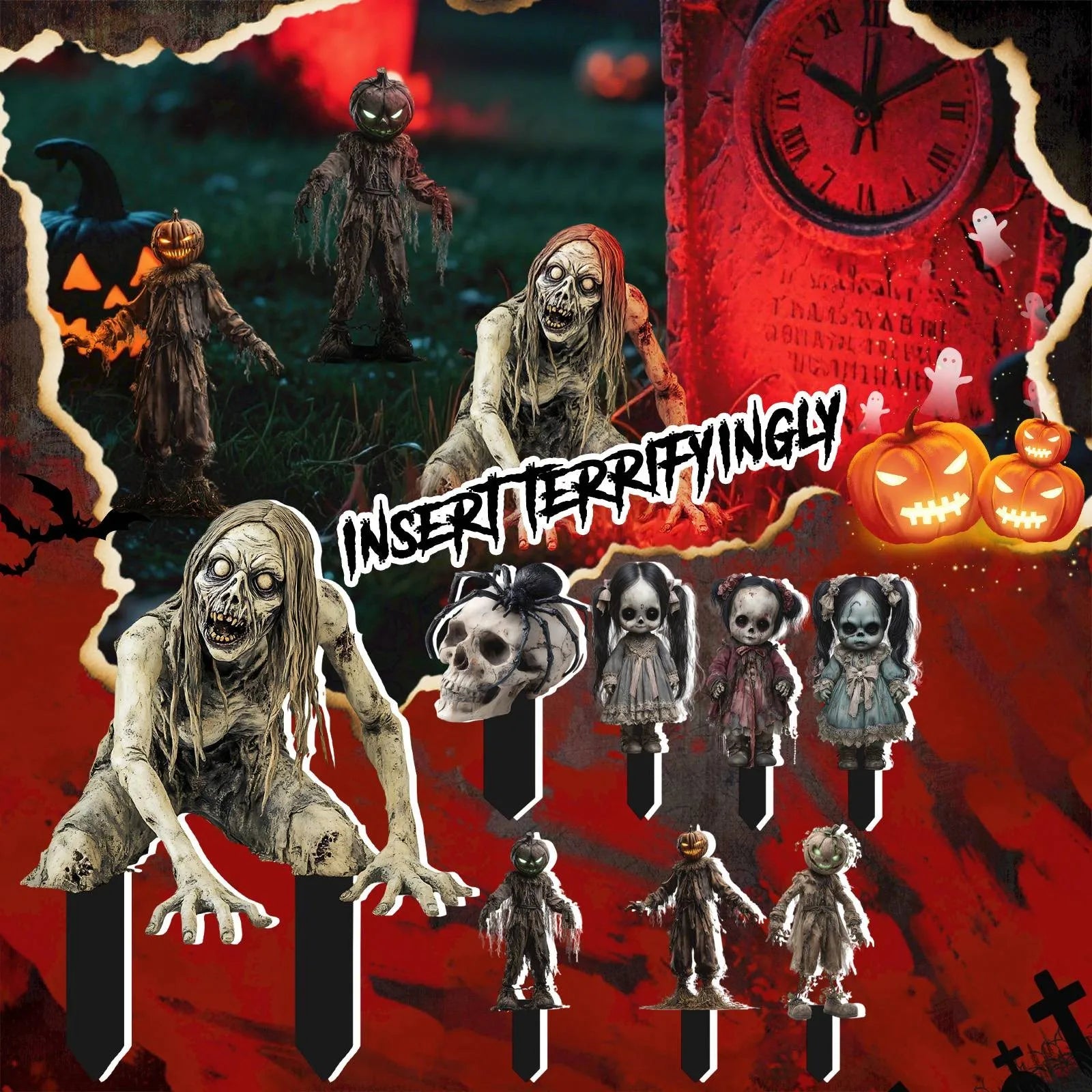 Halloween Thriller Courtyard Floor Ornaments Horticulture Plugin Outdoor Courtyard Atmosphere Scene Layout - product image 2