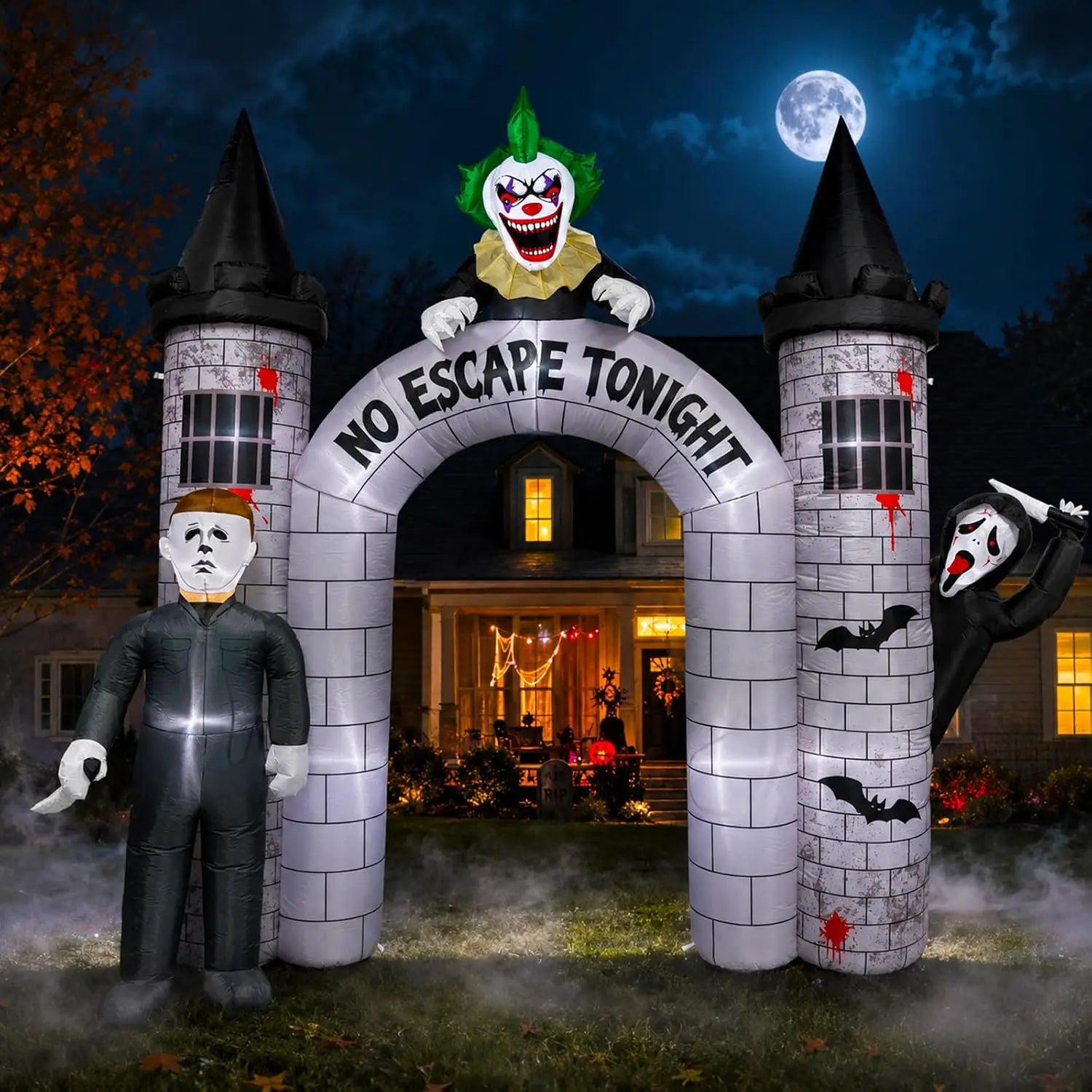 Outdoor Archway Inflatable with Built-In LEDs | 10FT Blow Up Arch for