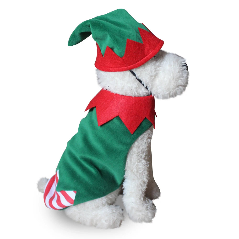 Dog Suit Dog Halloween Costumes Cats for Chihuahua Clown Pet Costume for Cats - Christmas clown / XL