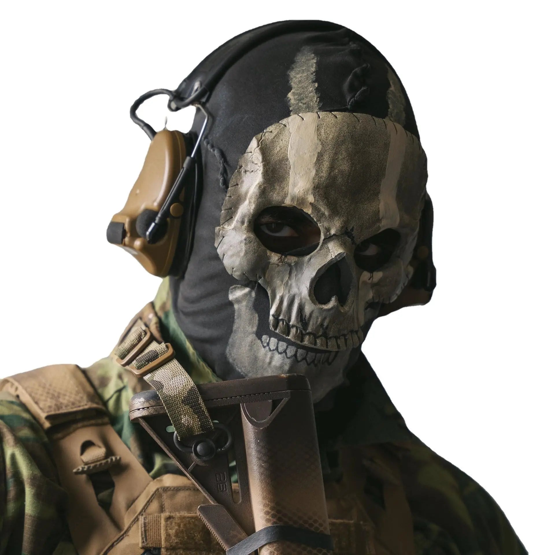 Ghost Balaclava Skeleton Ski Mask Ghost Mask Halloween Cosplay Costume Ghost Balaclava Scream Windproof Face - product image 1