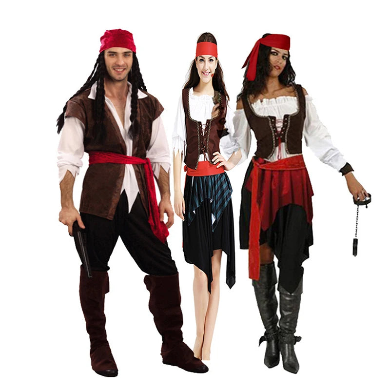 Caribbean Pirate Costume for Adults | Captain Outfit for Men & Women