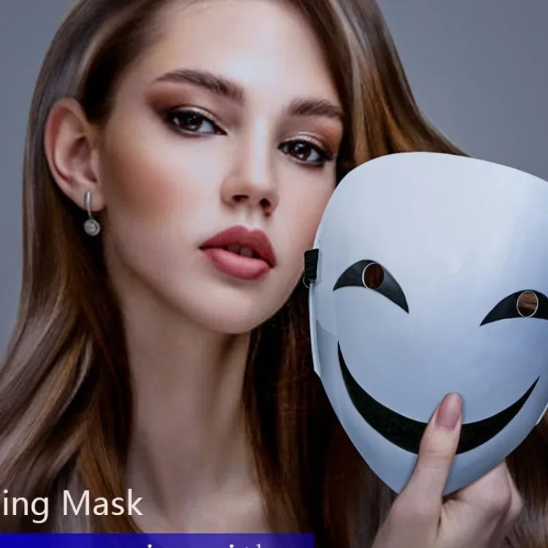 Smiling Scary Mask Full Face Ghost Face Horror Clown Black Evil - product image 2