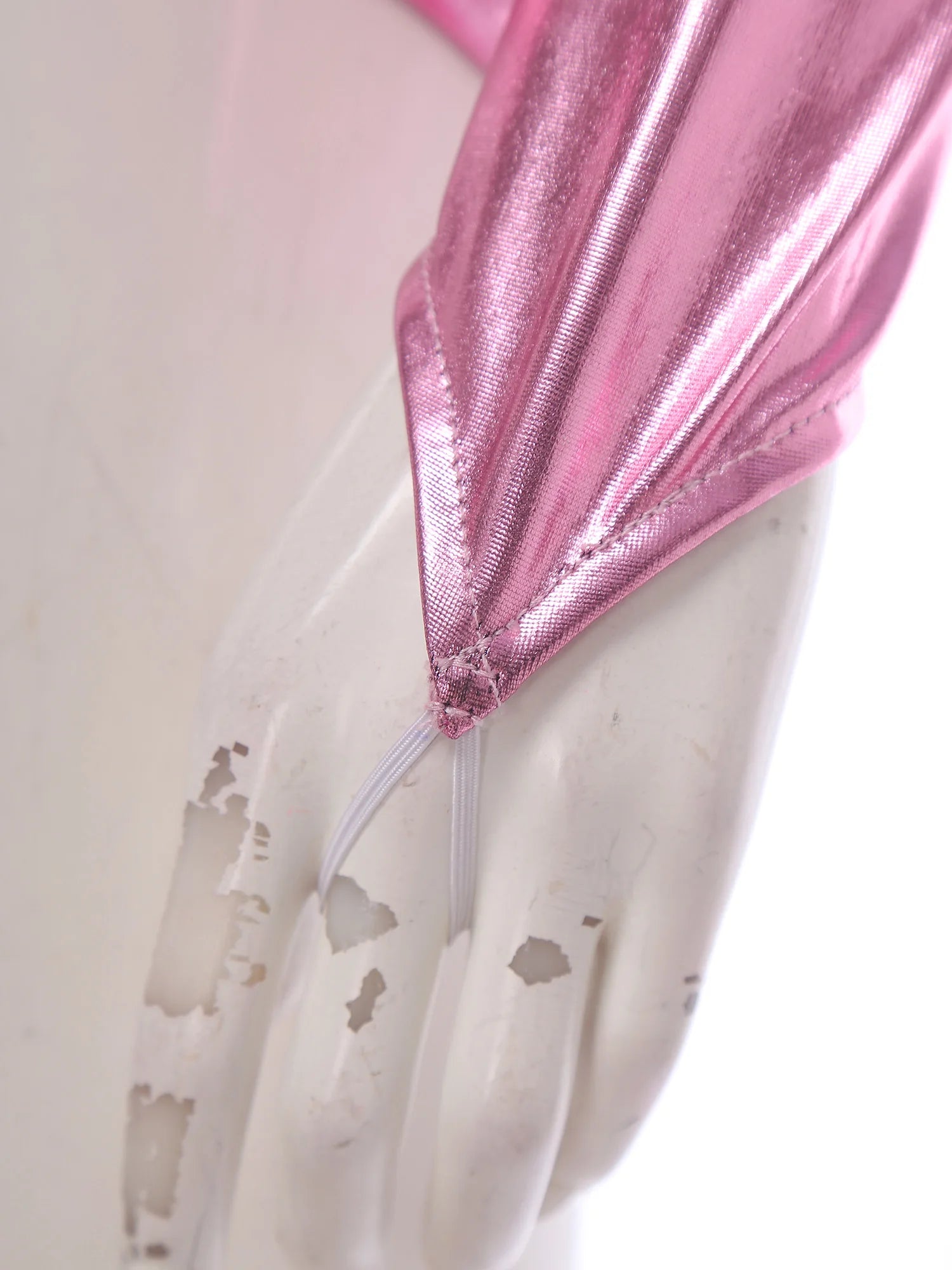 Adult Tin Glittery Sequin Metallic Shiny Bodysuit Removable Sleeves Dance Costume - alternate view 4