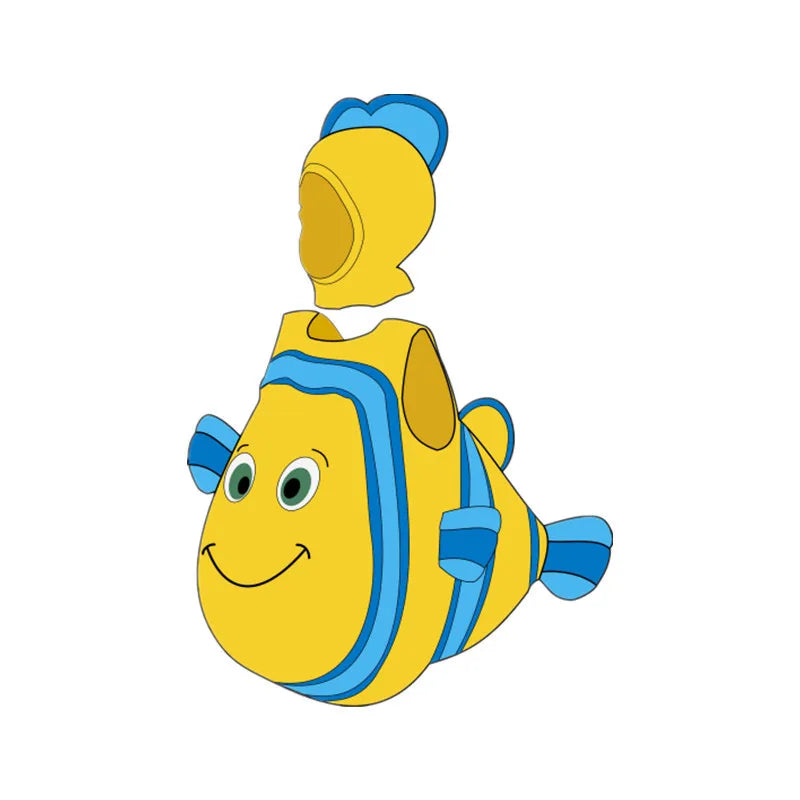 Kids Yellow Fish Costume Cute Clownfish Outfit with Hat Tail for Halloween Performance - View 8