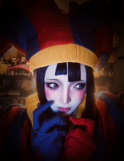 Pomni the Amazing Digital Circus Costume Jumpsuit Clown Costume Halloween Adult Cosplay - View 6