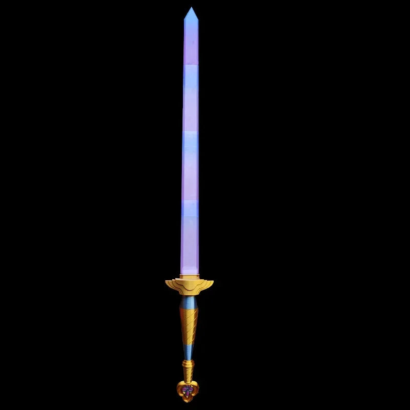 New Rumi Sword With Symbol Prop Purple Long Sword Cosplay 3d Print Telescopic Accessories Women Men Carnival - product image 8
