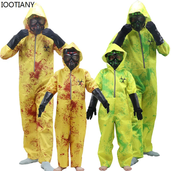 Zombie Outbreak Protective Costume – Adult & Kids Halloween Set