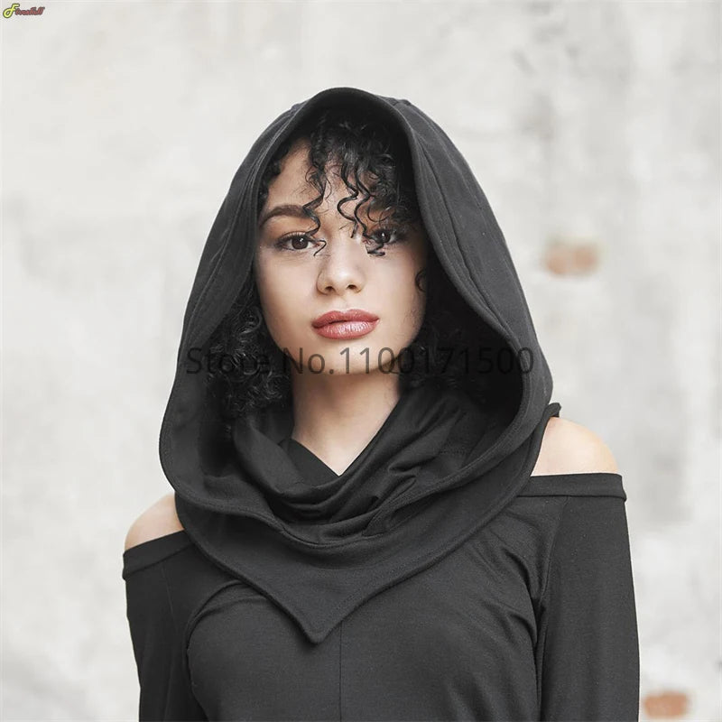Unisex Halloween Costumes Medieval Mask Hat Costume Renaissance Hooded Cloak Cape Cowl - View 6