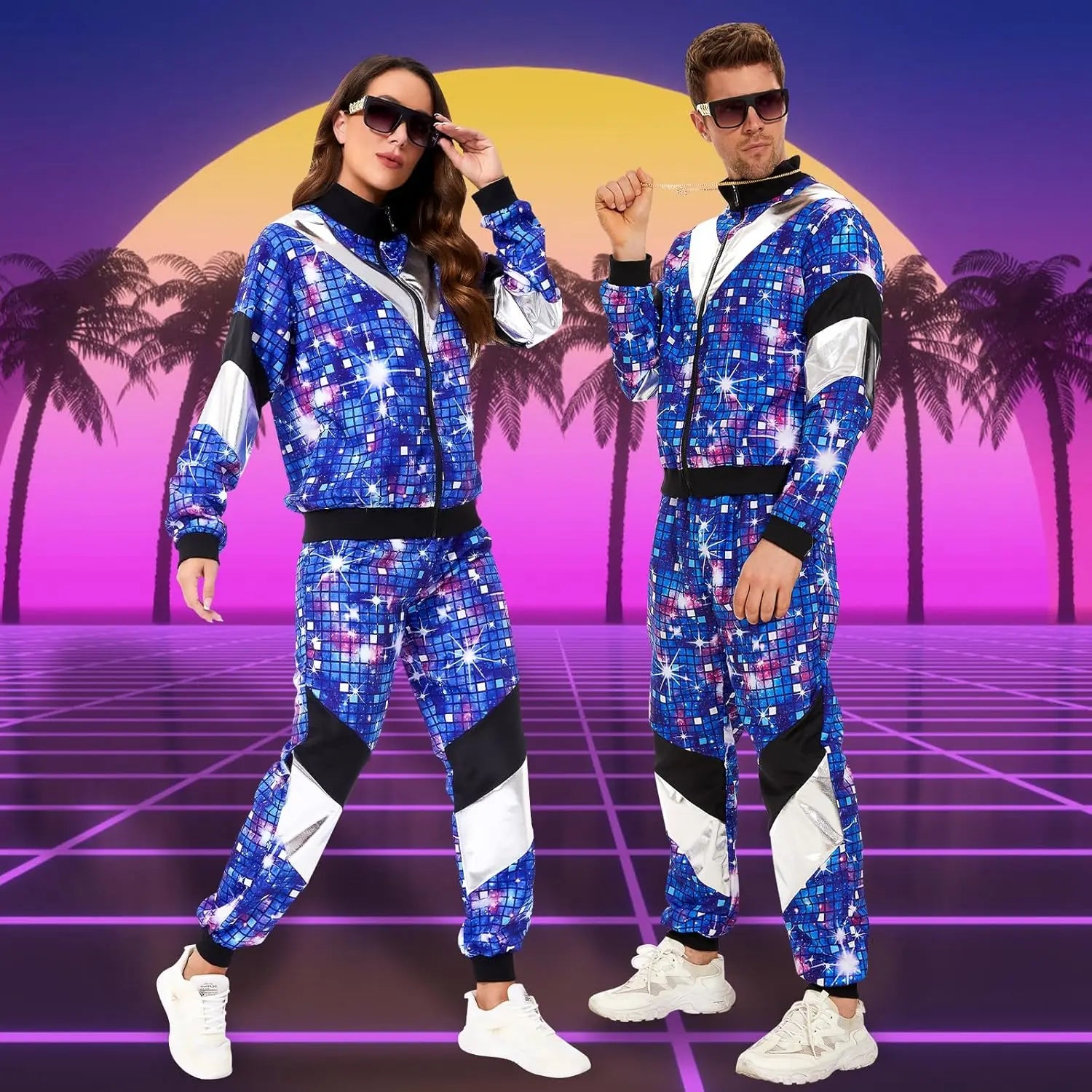 Women's Men's Costume 80s 90s Suit Party Accessories Disco Jacket Trousers Outfit Women's Men's Costume - product image 1