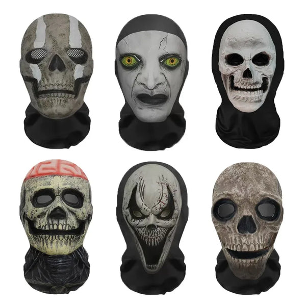 Halloween Ghost Face 3D Mask Balaclava Full Face Elastic Mesh Breathable Skull Headcovers Horror Party - product image 1