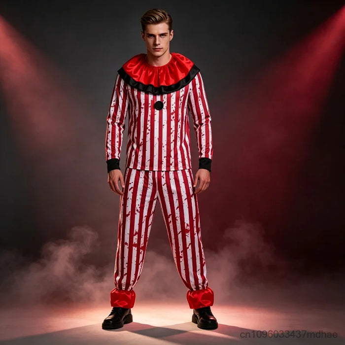 Adult Horror Clown Halloween Costume - Top-Pants
