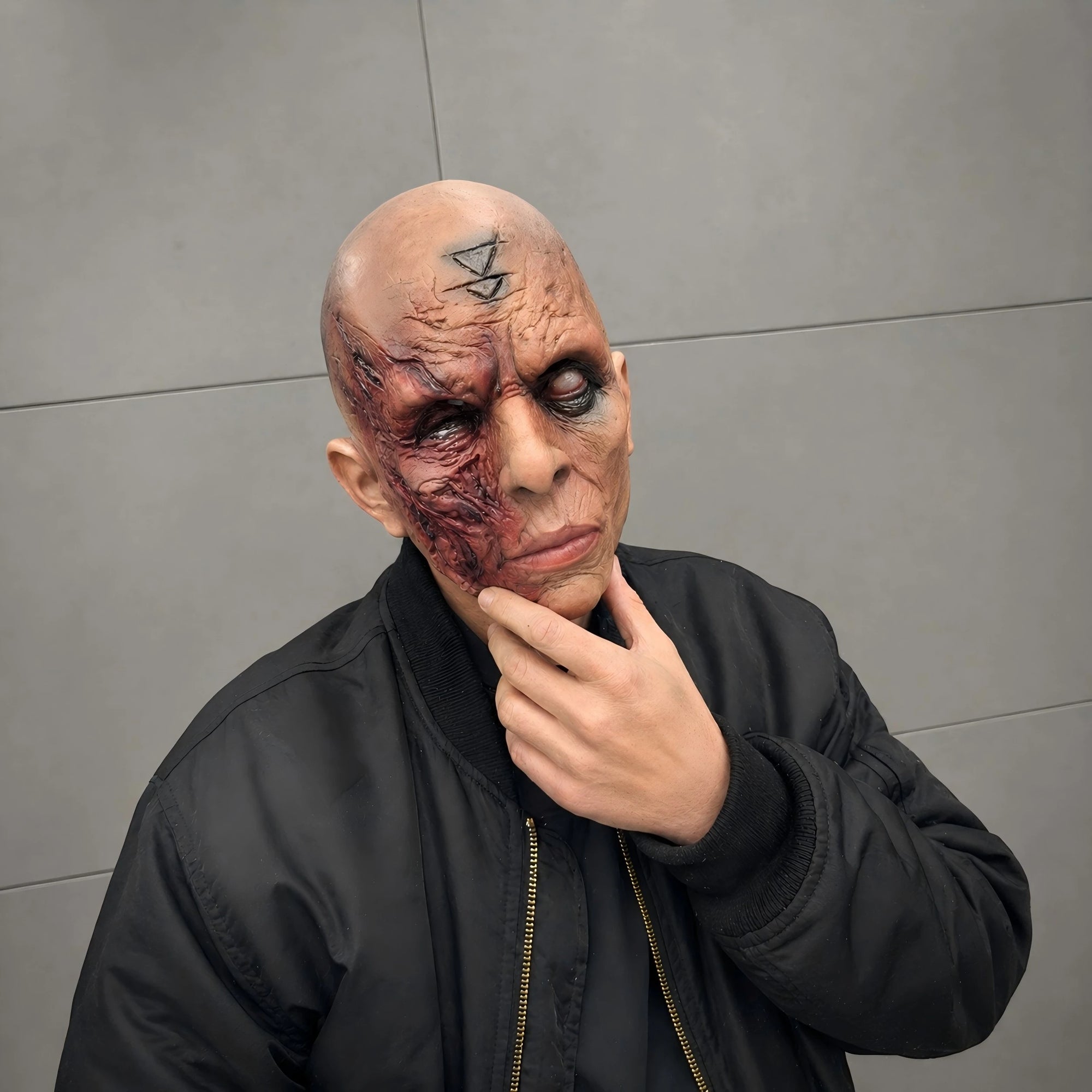 Horror Zombie Demon Mask 3Pcs Set Full Head Latex Creepy Monster Adult Halloween Cosplay Costume Party Prop - product image 5