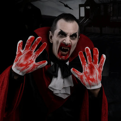 Ghost Realistic Blood Stain Mittens Zombie Props Mask - alternate view 2