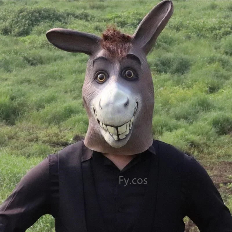 Halloween Costume Yellow Duck Head Party Animal Mask Cosplay Prop Latex Masks Green Fish Mask Funny Duck Bill