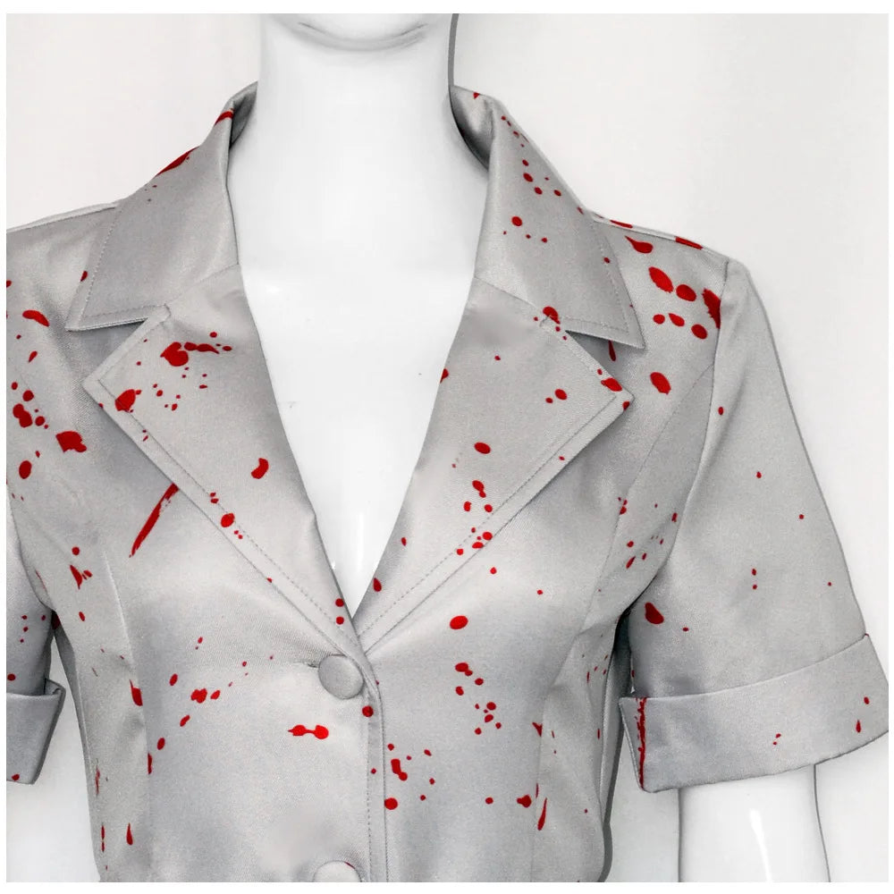 Women's Bloody Zombie Nurse Costume – Halloween Dress & Hat